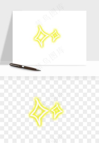 卡通小星星五角星闪光png免抠