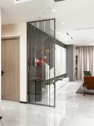 建材-效果图-屏风隔断-高清无水印