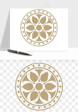 中式镂空古典图案png免抠