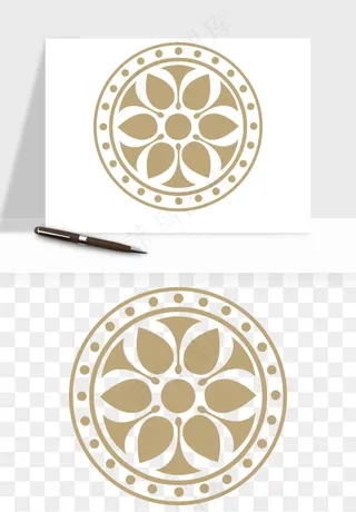 中式镂空古典图案png免抠