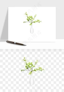 花瓶摆件花艺png免抠图