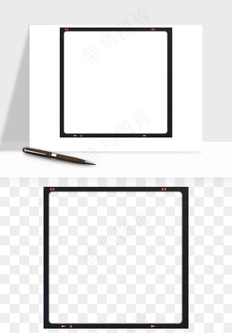 电影黑胶胶片元素png免抠