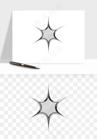 立体潮流金属质感小装饰png免抠