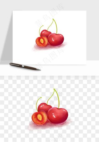 樱桃车厘子水果png免抠