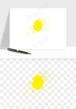 水彩泼墨涂鸦墨迹元素png免抠