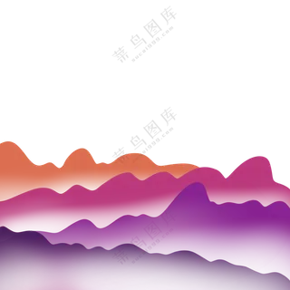 水墨远山意境写意山水画面