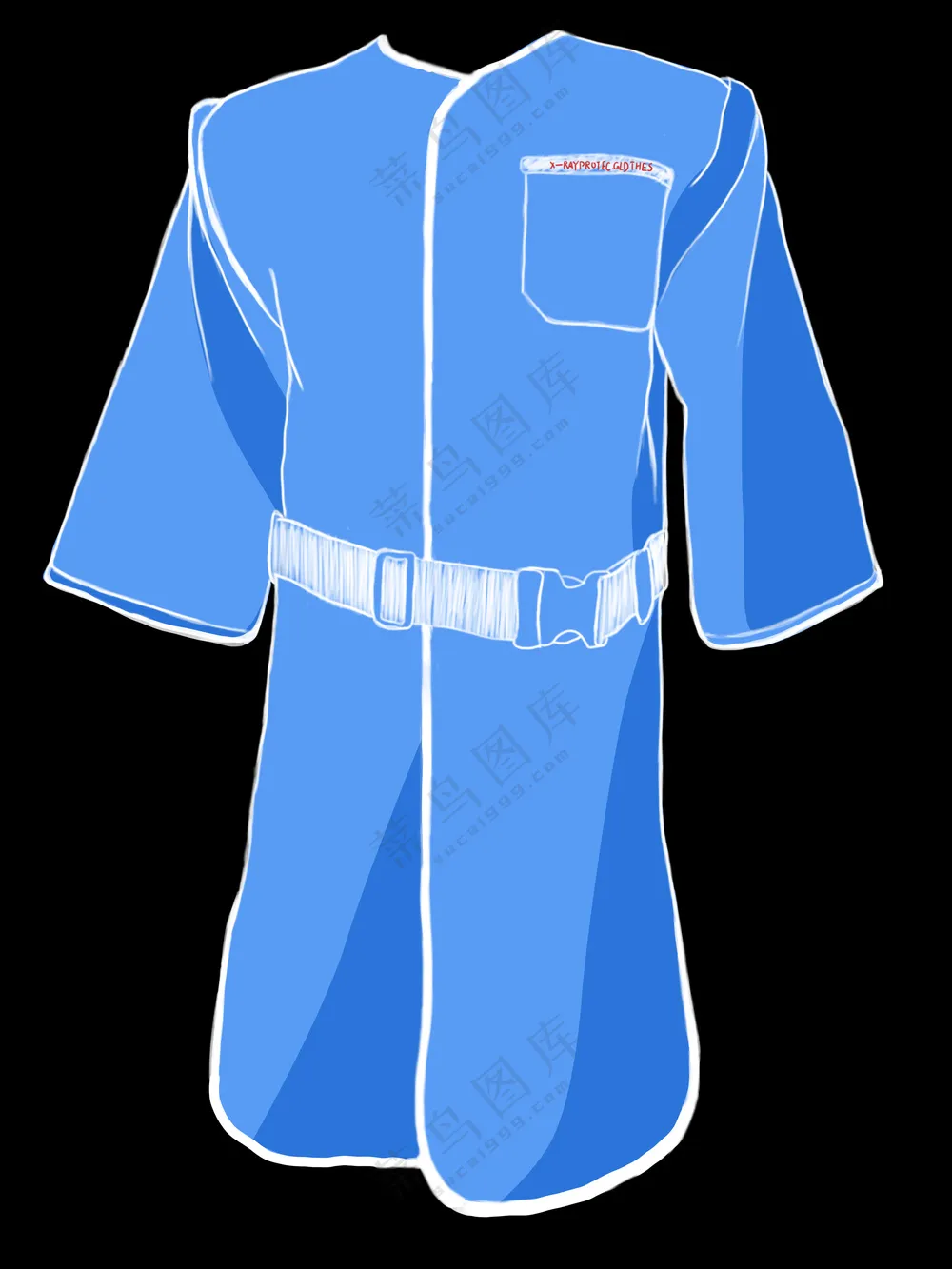 卡通手绘防护服衣服