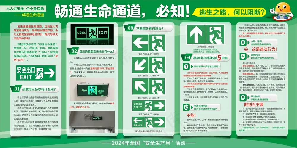 畅通生命通道安全月宣传海报