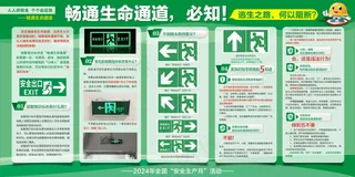 畅通生命通道安全月宣传海报