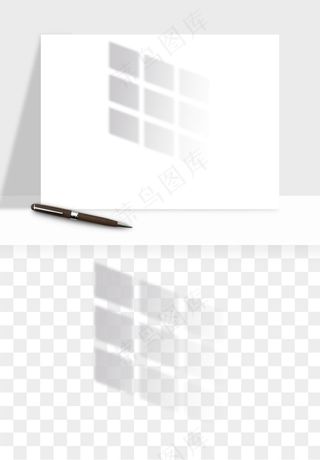 阴影植物窗户投影免抠元素