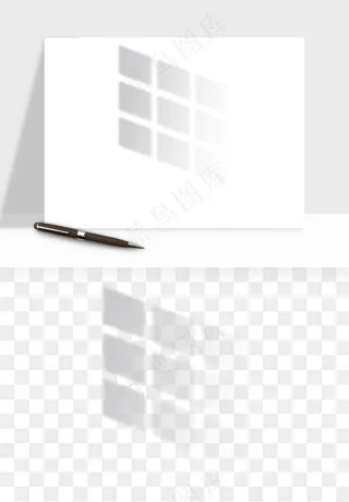 阴影植物窗户投影免抠元素