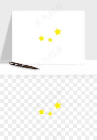 卡通小星星五角星闪光png免抠