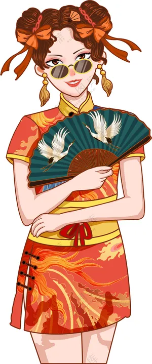 国潮人物免扣素材