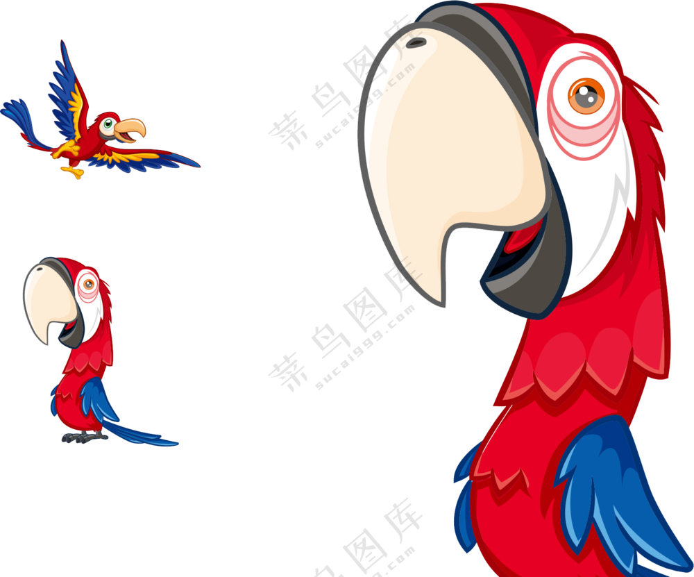 卡通鹦鹉免抠图