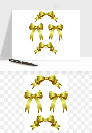 蝴蝶结丝带彩带矢量png免抠