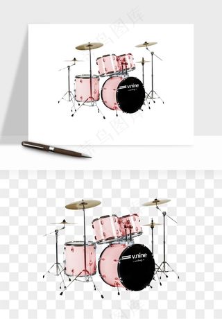 摇滚架子鼓乐器png免抠