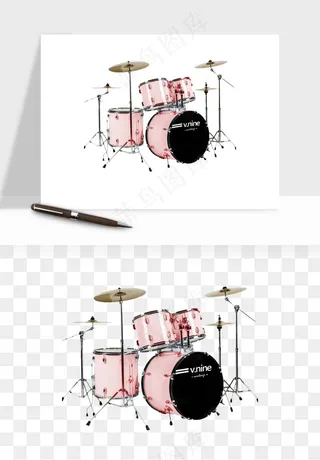 摇滚架子鼓乐器png免抠