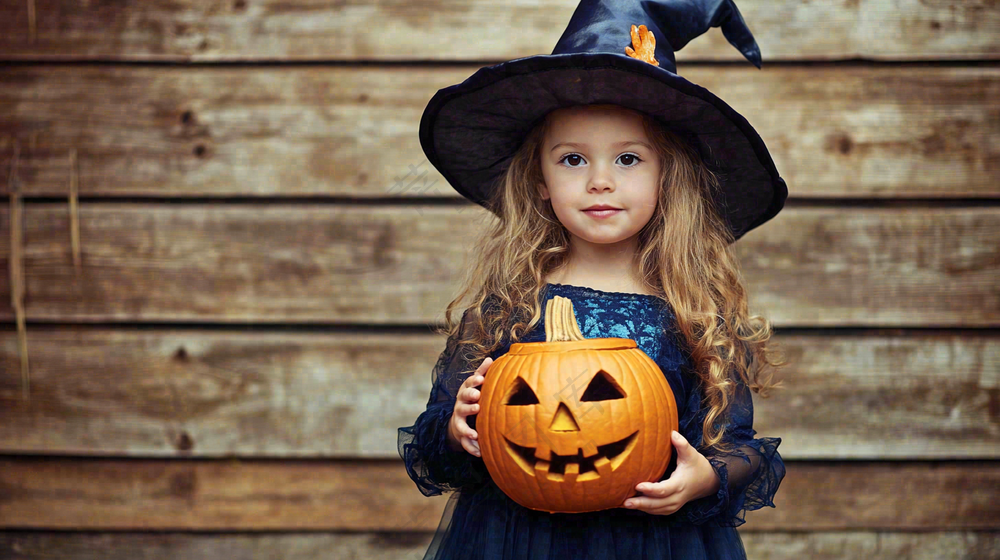 疯狂万圣节搞怪装扮人物女巫摄影图