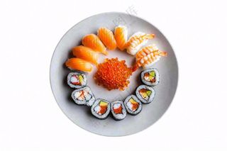 各类寿司三文鱼寿司日本料理摄影图免抠