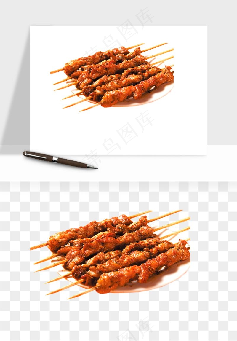 实物烧烤烤肉美食png免抠