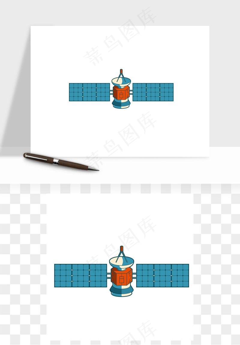 手绘卫星导航矢量png免抠图