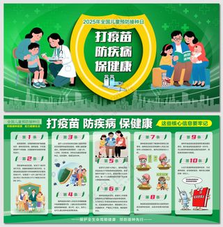 全国儿童预防接种日展板