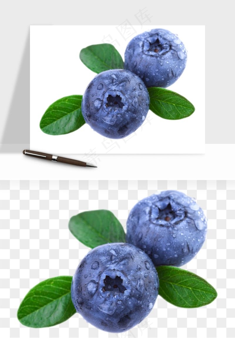蓝莓水果png免抠