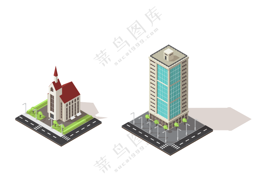 建筑楼房 矢量图 高楼