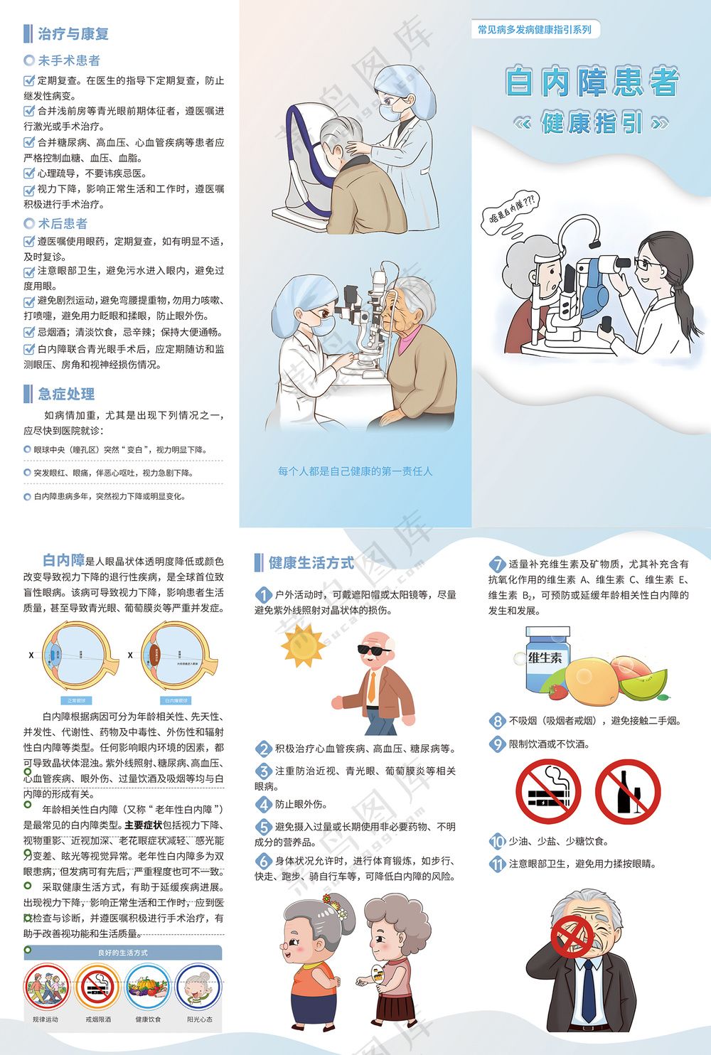 白内障患者健康指引三折页