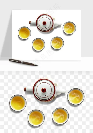 中国风茶壶茶几png免抠图