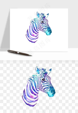 斑马动物png免抠