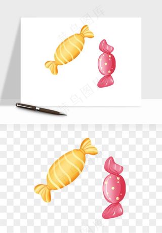 糖果糖豆彩虹糖png免抠