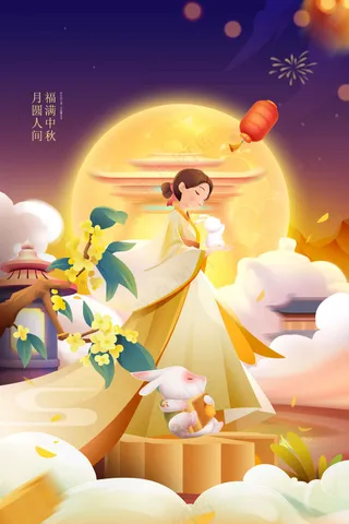 中秋节节日活动海报