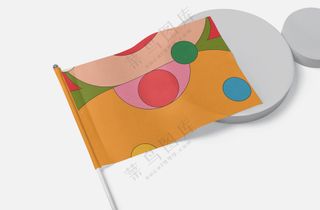 手摇旗帜桌旗应援旗logo样机-03