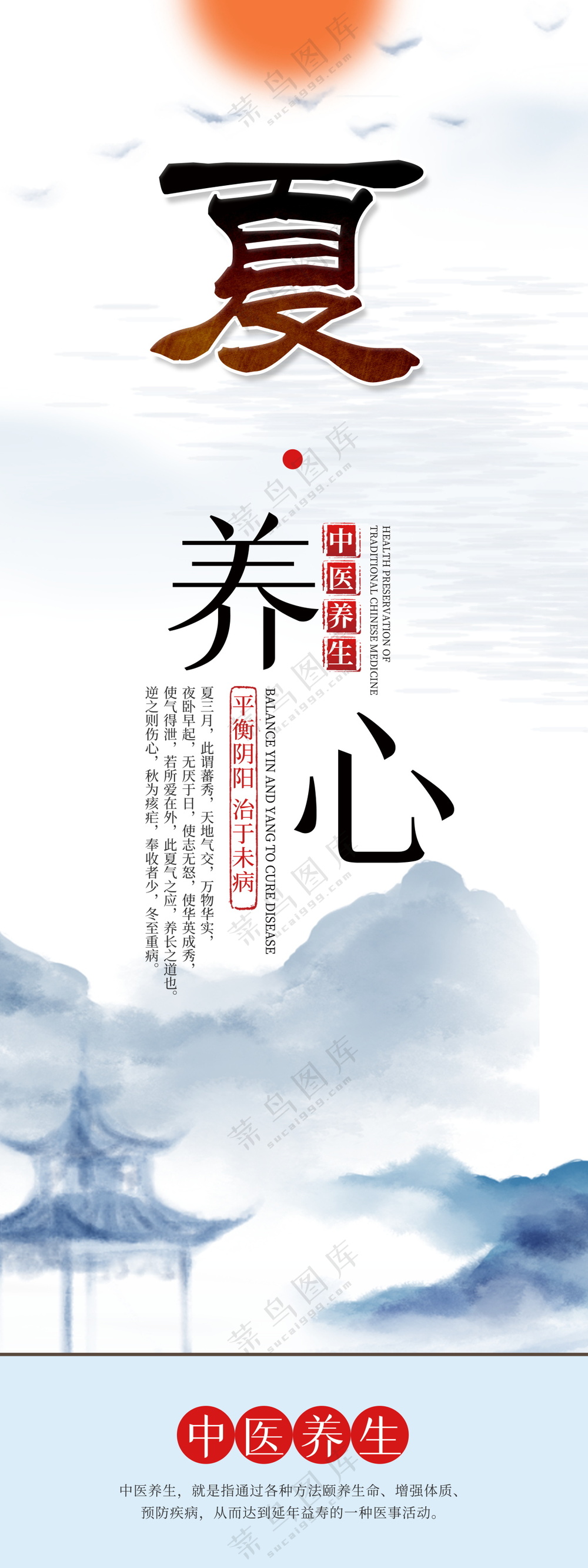 中医养生展板海报