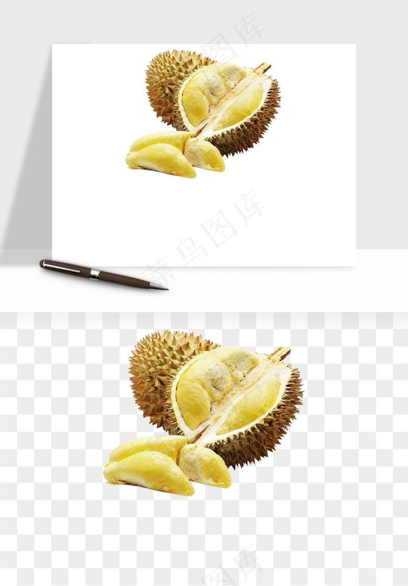 榴莲果肉水果png免抠