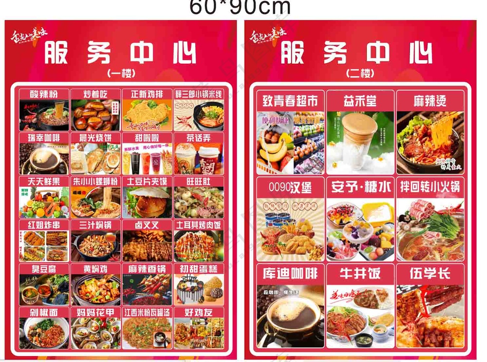 服务中心菜品介绍海报