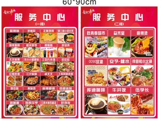 服务中心菜品介绍海报