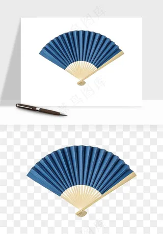 古风扇子元素png免抠