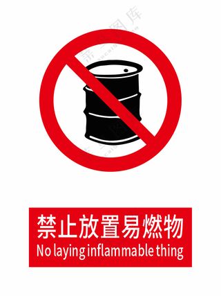 新国标禁止标志-禁止放置易燃物