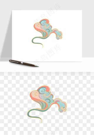 国潮敦煌云纹祥云云彩png免抠