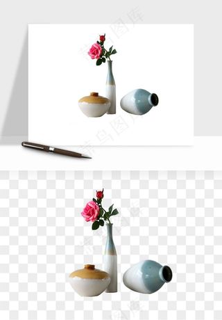 花瓶摆件花艺png免抠图