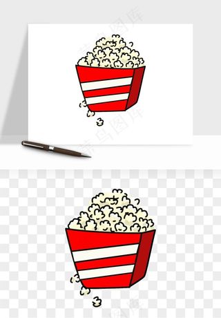 爆米花小吃png免抠