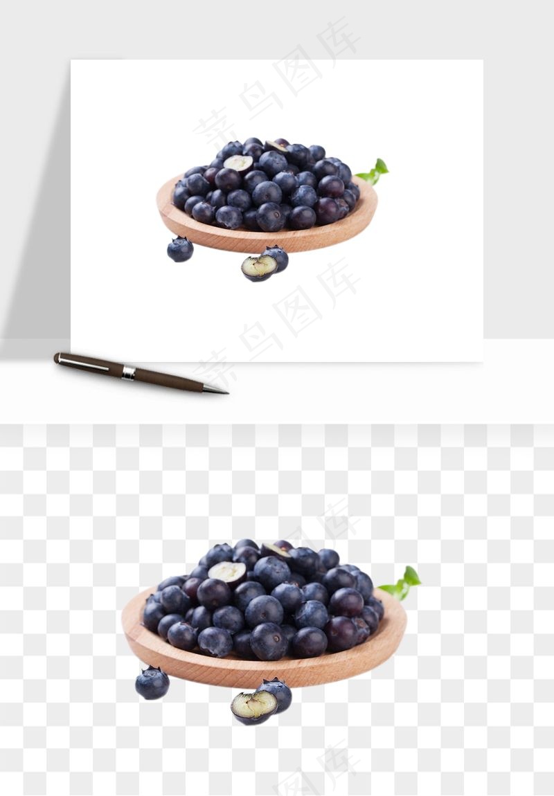 蓝莓水果png免抠