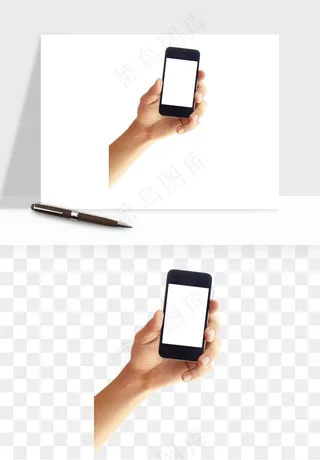 手拿手机素材png免抠