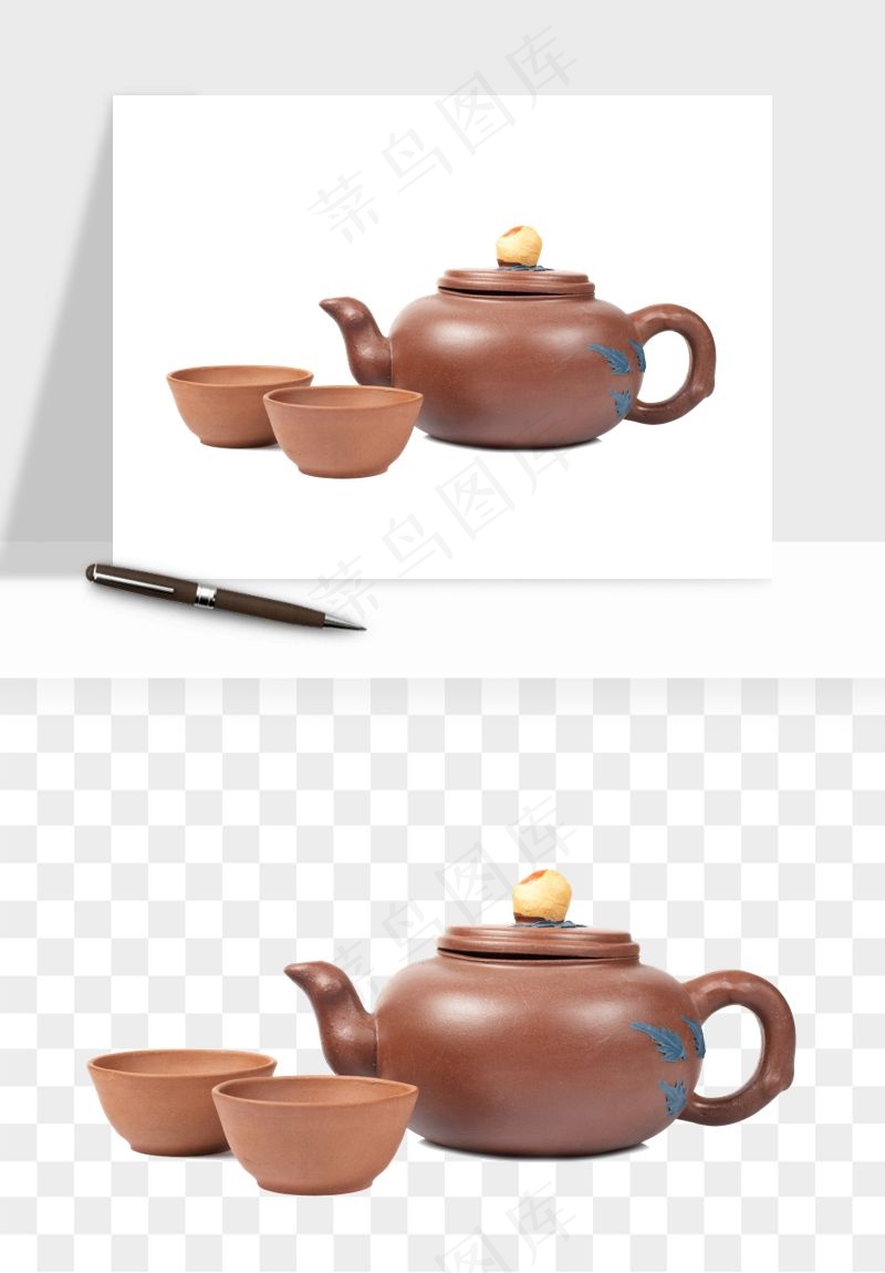 中国风茶壶茶几png免抠图
