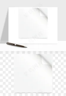 白纸卷边角翻页效果png免抠 白纸卷边角翻页效果png免抠