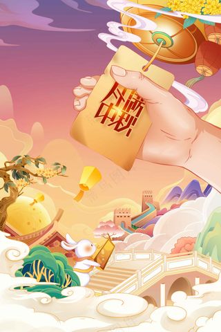 中秋节节日活动宣传海报