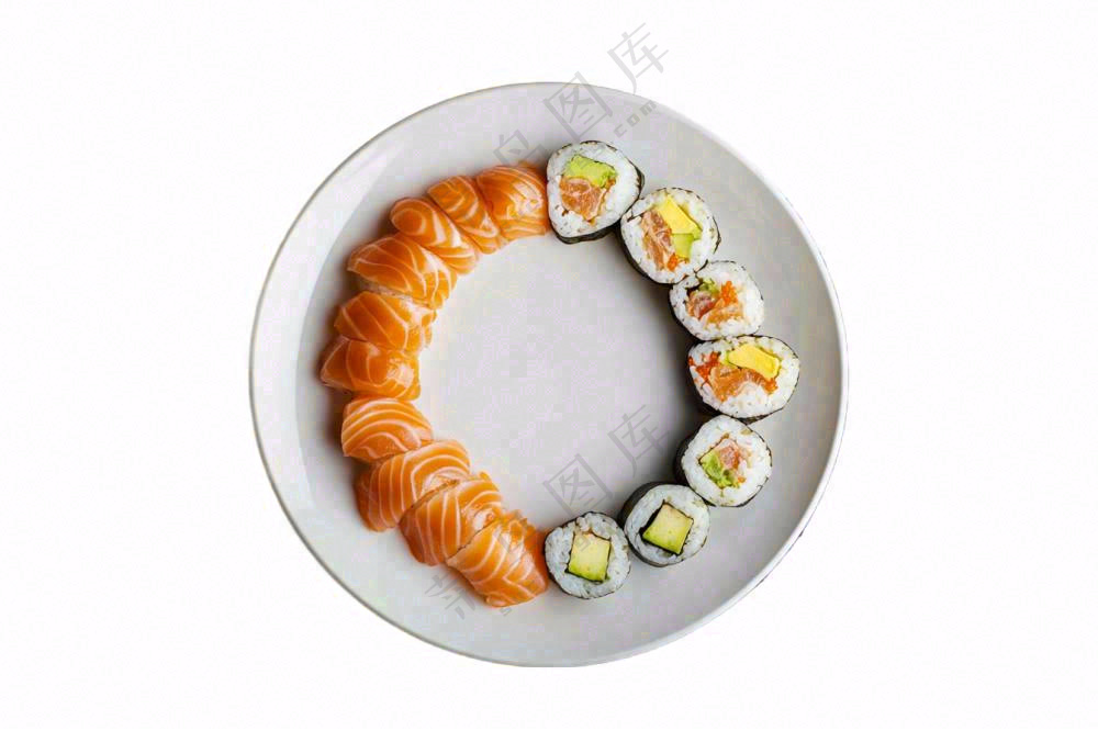 各类寿司三文鱼寿司日本料理摄影图免抠