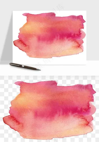 水彩泼墨涂鸦墨迹元素png免抠